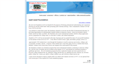 Desktop Screenshot of east-west-foundation.com